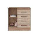 Ver imagem 4 de Cômoda Casal Montevideu c/ 1 Porta e 4 Gavetas Amêndola - Demóbile