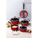 Ver imagem 7 de Jogo de Panelas Mônaco Induction Antiaderente Vermelho 5 Pçs Tramontina 28799702