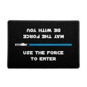 Ver imagem 1 de Capacho 60x40cm Use The Force - Azul