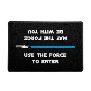Capacho 60x40cm Use The Force - Azul