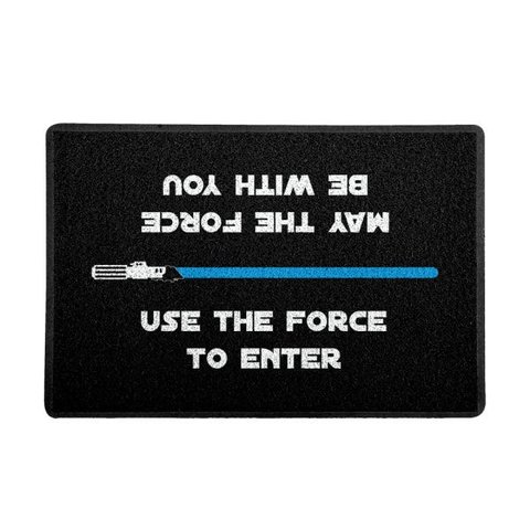 Capacho 60x40cm Use The Force - Azul