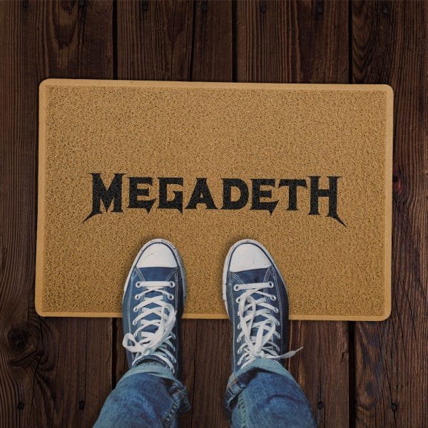 Capacho 60x40cm Megadeth - Marrom - 2