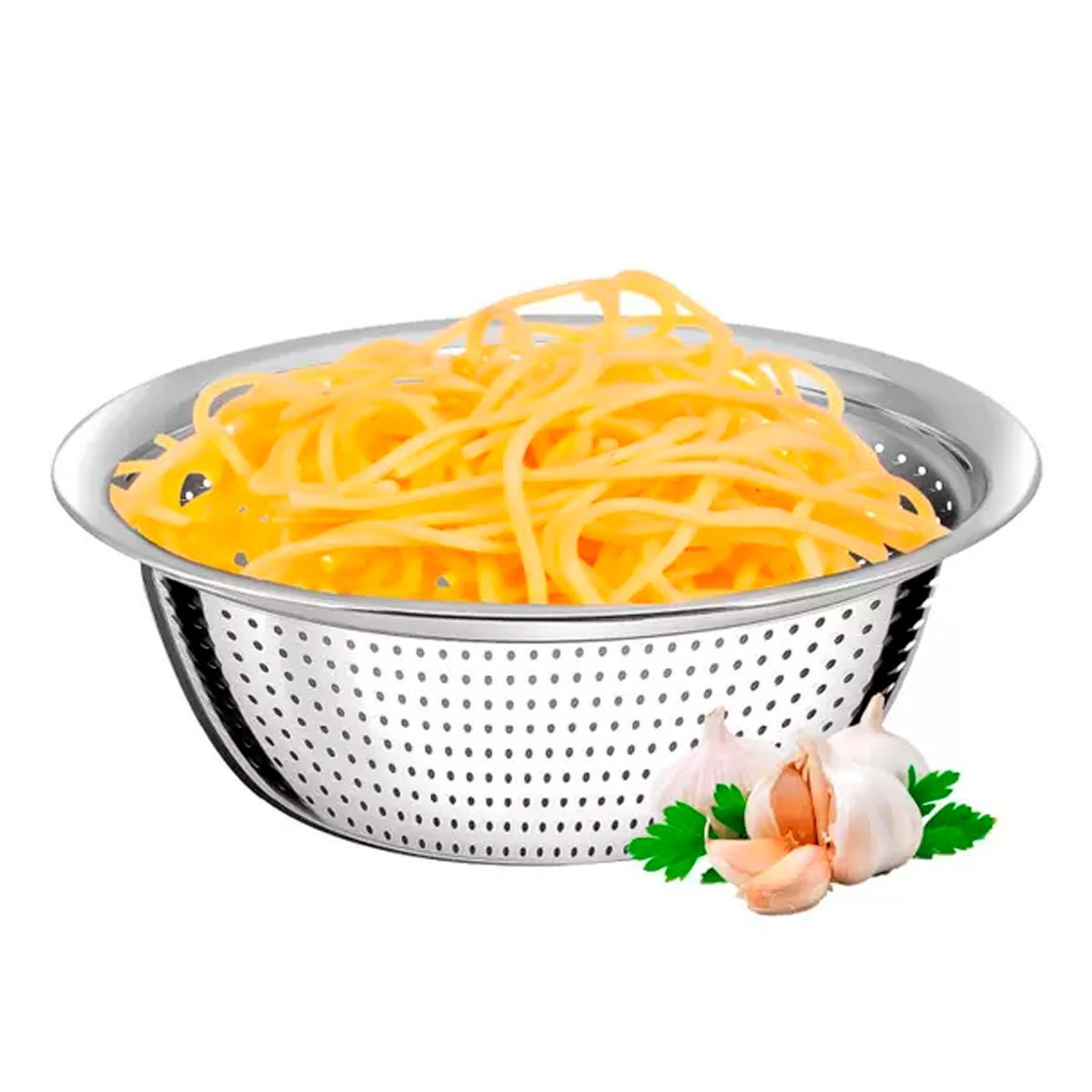 Escorredor de Arroz Legumes Inox 25cm. - 6