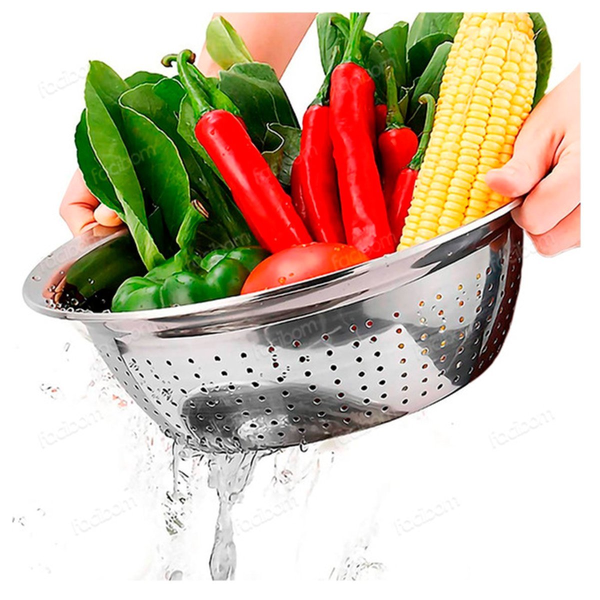 Escorredor de Arroz Legumes Inox 25cm. - 8