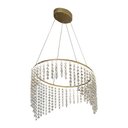 Ver imagem 1 de Lustre Pendente Taschibra Magda Led Bivolt Dourado 2700k Luz Amarela 15051099
