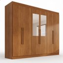 Ver imagem 3 de Guarda-Roupa Casal 6 Portas 2 Gavetas com Espelhos Malta Yescasa
