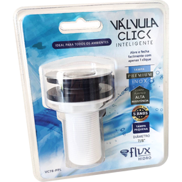 Válvula Click 7/8 Tampa Pequena - Corpo Pvc Inox - 6