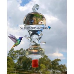 Bebedouro de vidro americano Golfier 4 saídas para Beija flor e pássaros ar livre - 2