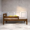 Ver imagem 3 de Cama Solteiro C/ Grade de Proteção Madeira Maciça Cor Imbuia
