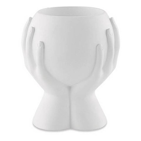 Cachepot Branco em Poliresina 12777 Mart
