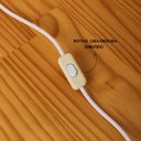 Ver imagem 3 de Luminária Abajur de Mesa Madeira Pinus Natural com Branco Oslo Bivolt