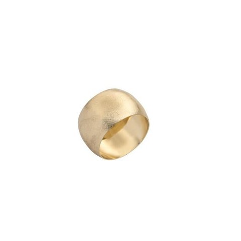 Conjunto 4 Anéis para Guardanapo de Aço Losango Dourado 7427 Lyor