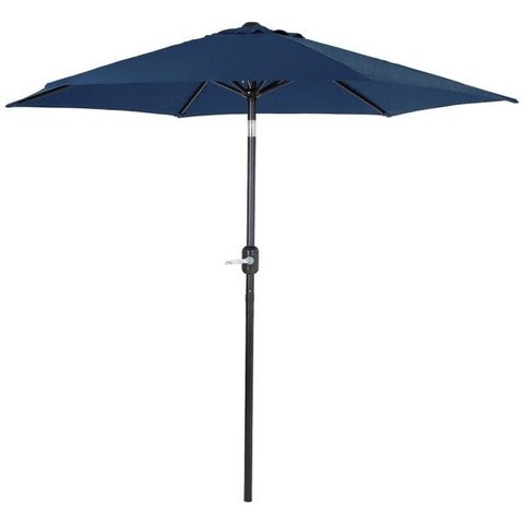Guarda-Sol Ombrelone com Manivela Alumínio Azul 2,40 Mor