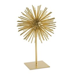 Escultura Ouriço Dourado em Metal 13018 Mart - 1