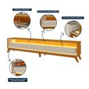 Ver imagem 3 de Rack Requinte 2.6 com Led Naturale com Off White - Gelius Móveis