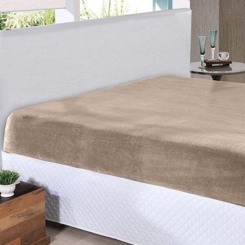 Lençol Slip Plush King 193x203 Cevada Hedrons