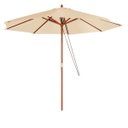 Ver imagem 1 de Guarda-Sol Ombrelone Madeira Bege 3,00m Mor