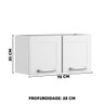 Cozinha Completa Modulada 4 Peças de Aço Branco Darin Shop Jm - 2