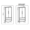 Ver imagem 7 de Quarto de Bebê Berço Evolution + Guarda Roupa Classic + Cômoda 3 Gavetas Classic Savana com Colchão