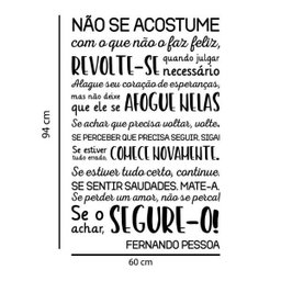 Adesivo Decorativo de Parede Frase Fernando Pessoa - 2