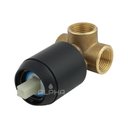 Ver imagem 5 de Misturador Monocomando P/ Chuveiro Acabamento Quadrado Preto