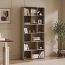 Ver imagem 4 de Kit 3 Estantes para Livros Xangai 204,2x180cm Castanho