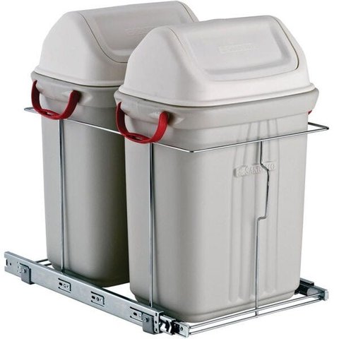 Lixeira Dupla Deslizante M6051 19 Litros 350 x 500 x 480mm Masutti Copat