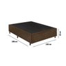Base Cama Box Casal Suede 138x188 Marrom - 3