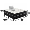 Cama Box Casal Conjugada Ortopédica 138x188 com + 2 Travesseiros - 4