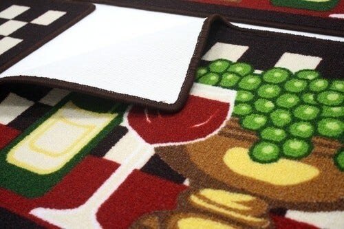 Jogo de Tapetes para Cozinha 0,50 x 1,30 Mt Vinho - 4