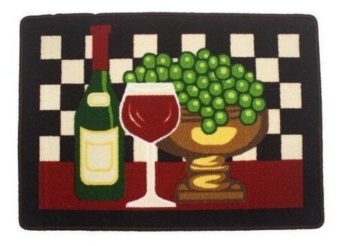 Jogo de Tapetes para Cozinha 0,50 x 1,30 Mt Vinho - 2