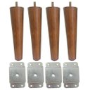 Ver imagem 1 de KIt 4 Pé Palito 15cm Amendoa Marrom Claro + Chapinha Reta