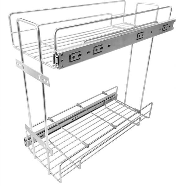 Porta Latas R1 200 8667 Fixação Lateral 200x425x450mm Cromado Jomer - 1