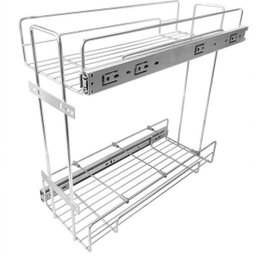 Porta Latas R1 200 8667 Fixação Lateral 200x425x450mm Cromado Jomer - 1