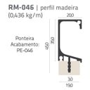 Ver imagem 1 de Perfil Puxador Espiga de Alumínio RM-046 para Porta de 18mm Natural