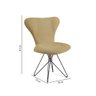 Cadeira Jacobsen com Tecido Linho - Amarelo - 4