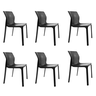 Kit 6 Cadeiras Laryssa Preto Reforçadas - Construmarcas - 1