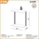Ver imagem 2 de Mesinha Lateral para Sofá ou Poltrona Estilo Industrial F36 Pradel Móveis-freijó/preto Fosco