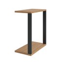 Ver imagem 3 de Mesinha Lateral para Sofá ou Poltrona Estilo Industrial F36 Pradel Móveis-freijó/preto Fosco