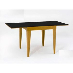 Mesa De Jantar Extensível 0.80 a 1.20 Com Vidro Pés Madeira Tock:MEL/PRETO
