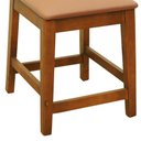 Ver imagem 2 de Kit 2 Banquetas Baixa-cadeira Gabi Madeira Maciça Encosto Telinha - Amêndoa Assento Estofado
