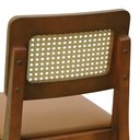 Ver imagem 6 de Kit 2 Banquetas Baixa-cadeira Gabi Madeira Maciça Encosto Telinha - Amêndoa Assento Estofado