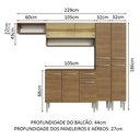Ver imagem 4 de Armário de Cozinha Completa 229cm Rustic Emilly Madesa 07
