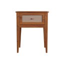 Ver imagem 2 de Mesa de Cabeceira Madeira Maciça 1 Gaveta Viena Amêndoa