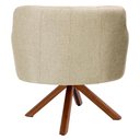 Ver imagem 4 de Kit 2 Poltronas Decorativas Giratórias Base Giromad Madeira Jade C-129 Linho Bege Escuro - Domi