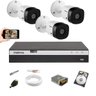 Kit 3 Câmeras Intelbras 1220 B Full HD DVR Mhdx 3104 1 Tera - 1