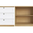 Ver imagem 4 de Quarto Infantil com Cômoda 3 Gavetas e Armário 2 Portas Provençais 100% MDF Infinity Bege/Savana/Bra
