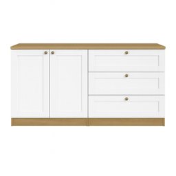 Quarto Infantil com Cômoda 3 Gavetas e Armário 2 Portas Provençais 100% Mdf Infinity - 2
