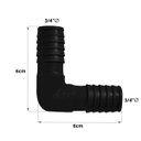 Ver imagem 3 de Conexão de Mangueira Joelho Interno Duplo 3/4" Preto Liege | Kaztec