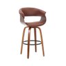 Banqueta Giratória Alta para Balcão Bistrô Betim Couro Sintético Marrom/madeira Compensada Rivatti - 1
